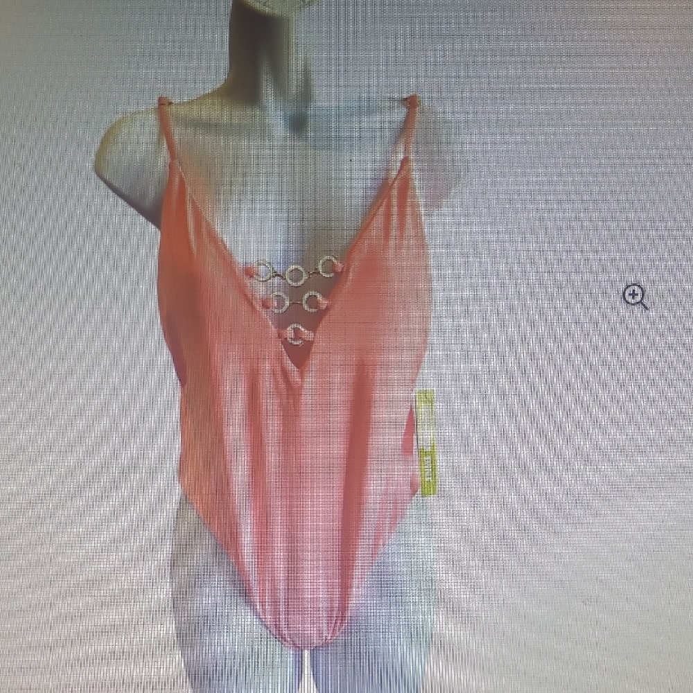 Gianni Bini  Bright Coral  Strappy Bathing Suit